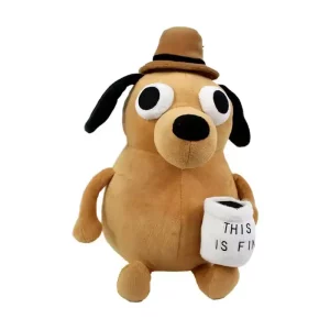 Peluche Perro Meme This is Fine 25cm