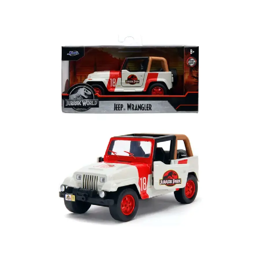 Jeep Wrangler, Jurassic World. Jada 1:32 metálico
